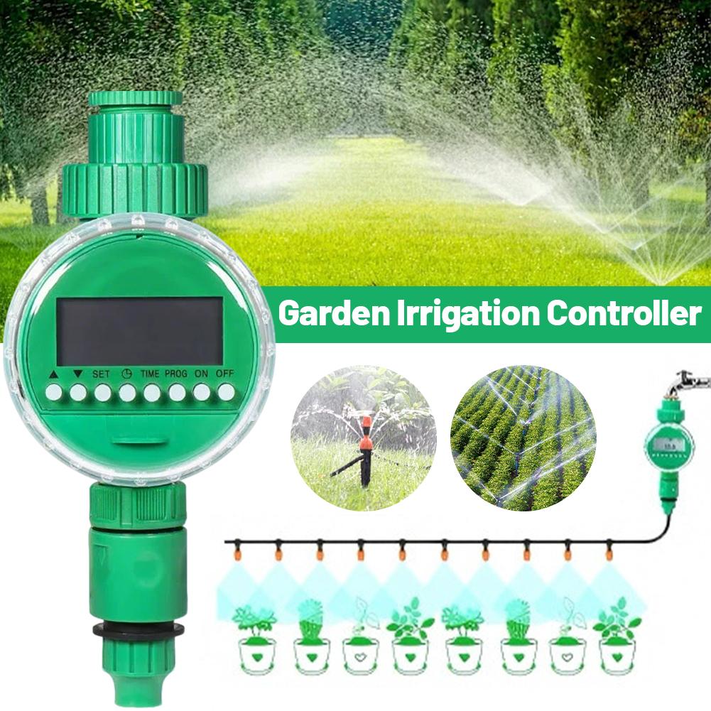 Smart Garden Design - ตัวตั้งเวลาควบคุมการรดน้ำสวนแบบสมาร์ท LCD ตัวควบคุมการรดน้ำอัตโนมัติ ดีไซน์กันน้ำ การตั้งค่าหลายโปรแกรม สำหรับการดูแลพืชในสวนที่บ้าน