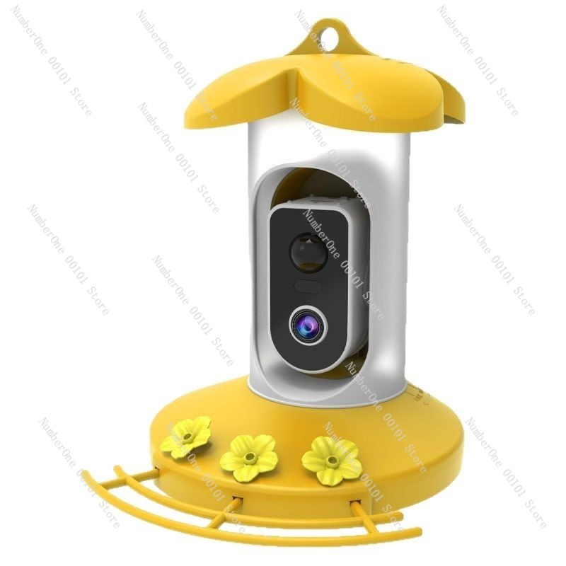 Smart Garden Ai - เครื่องให้อาหารนกอัจฉริยะพร้อมกล้องพลังงานแสงอาทิตย์, เครื่องไล่กระรอกด้วย AI สำหรับนกฮัมมิ่งเบิร์ดและการตรวจสอบสัตว์ป่าในสวน
