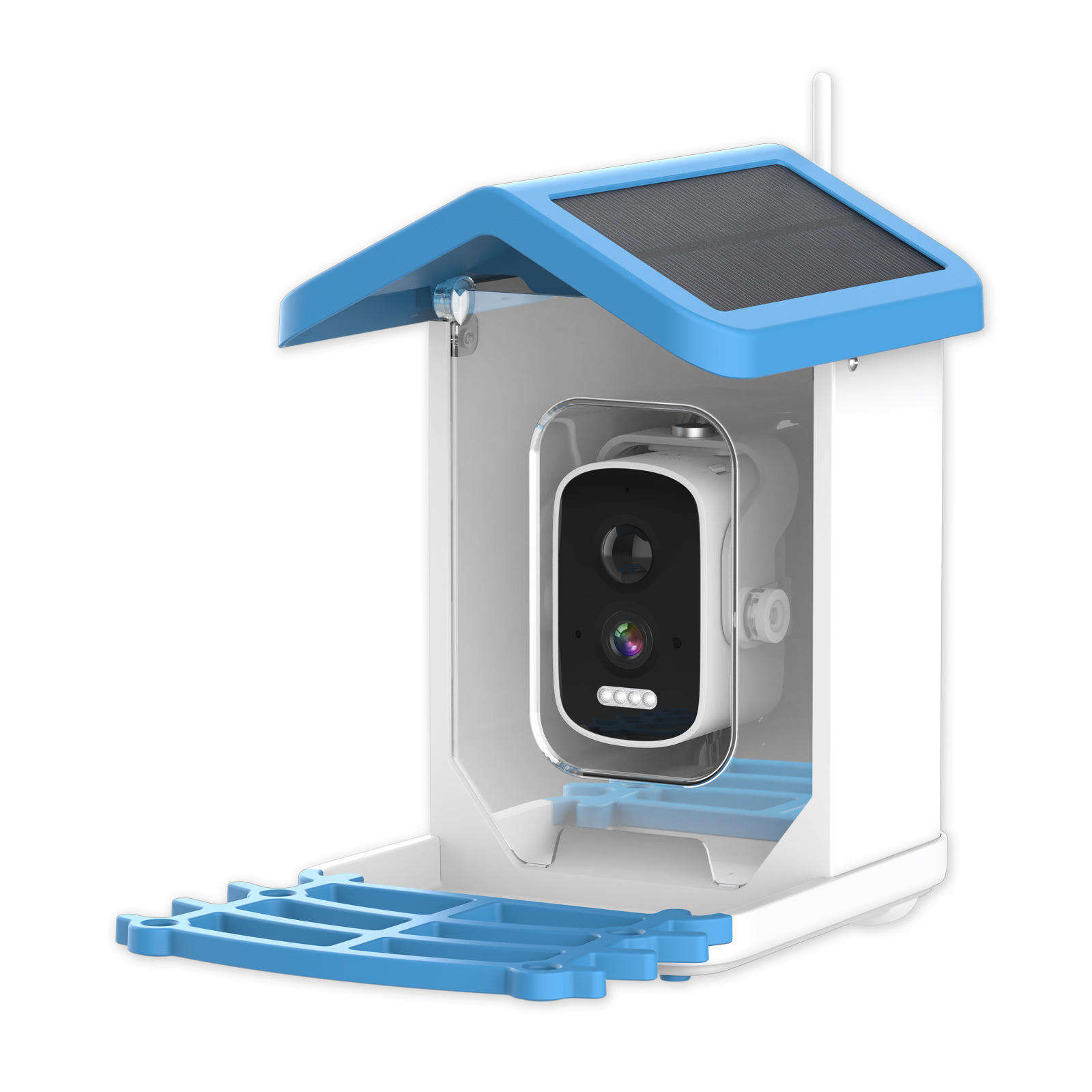 Smart Garden Ai - กล้องให้อาหารนกอัจฉริยะอัตโนมัติ AI WiFi HD พร้อมแผงโซลาร์เซลล์ สำหรับนกในสวน