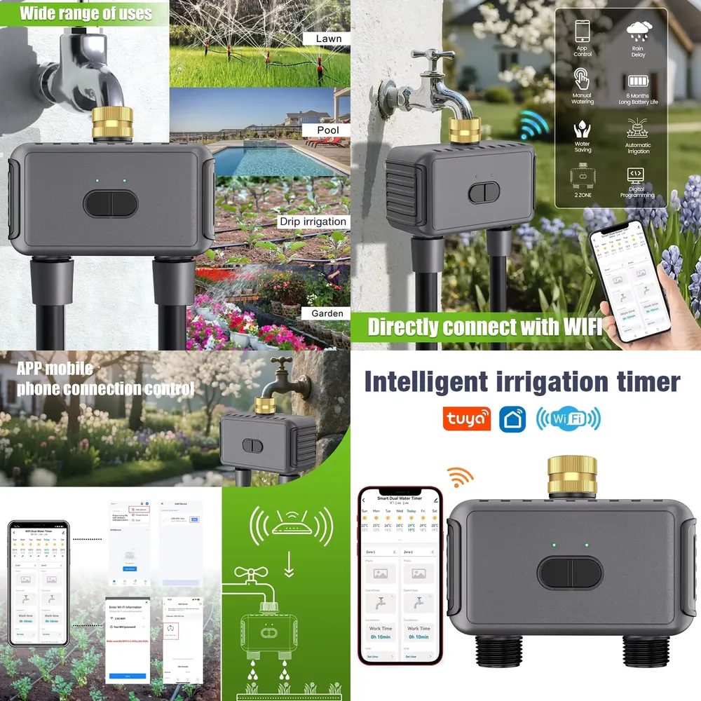 Smart Garden Is - WAP01 ตัวตั้งเวลาควบคุมการรดน้ำแบบ WiFi ควบคุมผ่านแอพ 2 หัวฉีดน้ำ