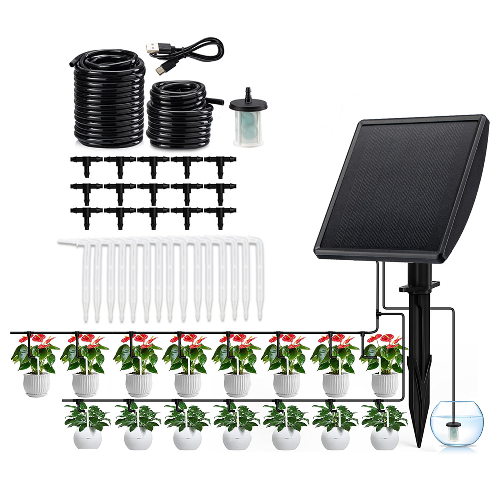 Smart Garden Is - ปั๊มน้ำหยดอัตโนมัติพลังงานแสงอาทิตย์ ระบบรดน้ำอัจฉริยะสำหรับสวน ระเบียง และต้นไม้ในกระถาง