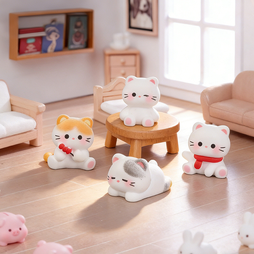 ตุ๊กตาแมวน่ารัก 6 ชิ้น ทำจากเร - Smart Garden Diy บทวิจารณ์และราคา