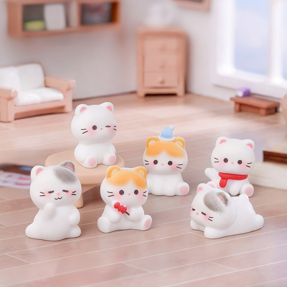 ตุ๊กตาแมวน่ารัก 6 ชิ้น ทำจากเร - Smart Garden Diy บทวิจารณ์และราคา