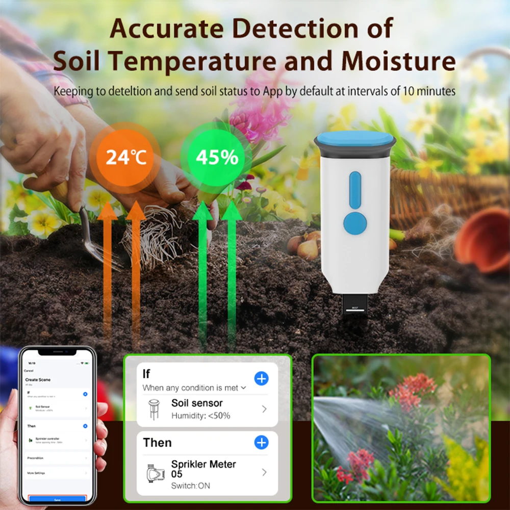 Haozee Tuya Smart WiFi เซ็นเซอ - Smart Garden Sensors บทวิจารณ์และราคา