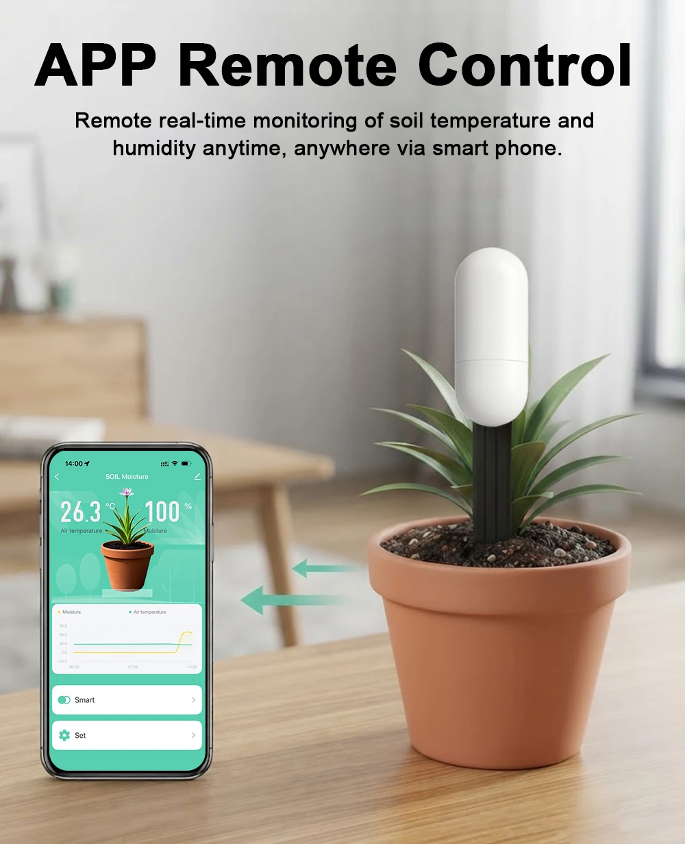 เครื่องตรวจวัดความชื้นและอุณหภ - Smart Garden Sensors บทวิจารณ์และราคา