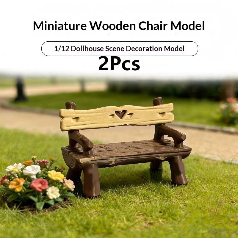 2 ชิ้น 1/12 ม้านั่งจิ๋ว เฟอร์น - Smart Garden Diy บทวิจารณ์และราคา